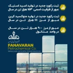 همزمان با شب پایانی سال ۱۴۰۳؛رکورد تولید در پتروشیمی فن‌آوران شکسته شد/ اسید استیک شفن از ظرفیت اسمی عبور کرد